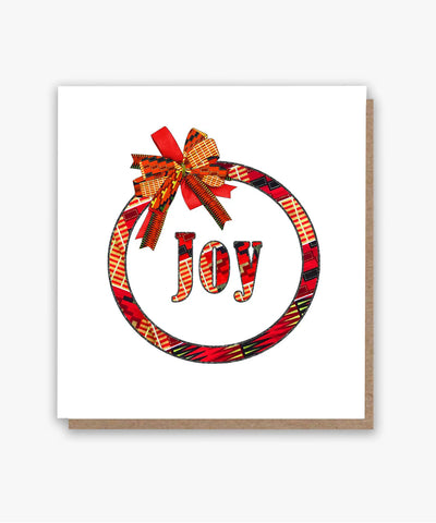 Joy Kente Wreath Card