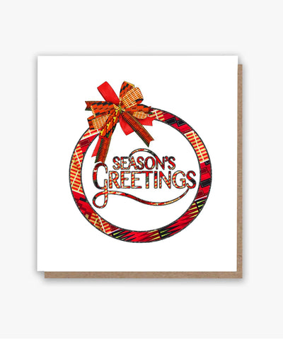 Seasons Greetings Kente Wreath